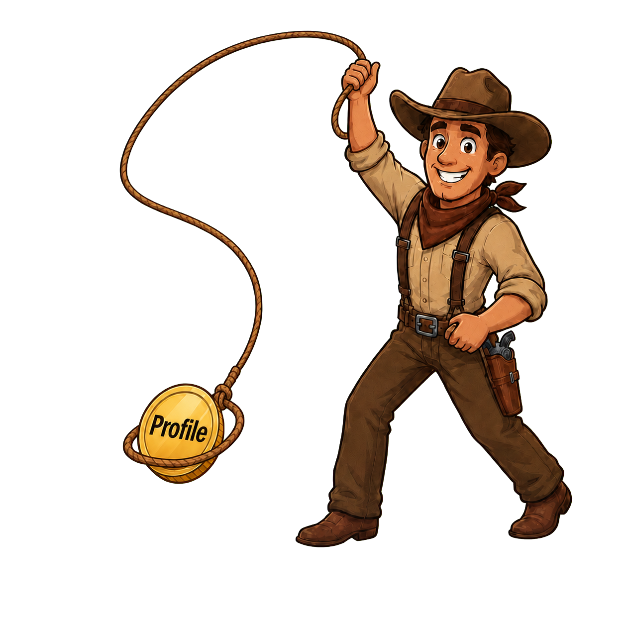 Buckley, roping a profile